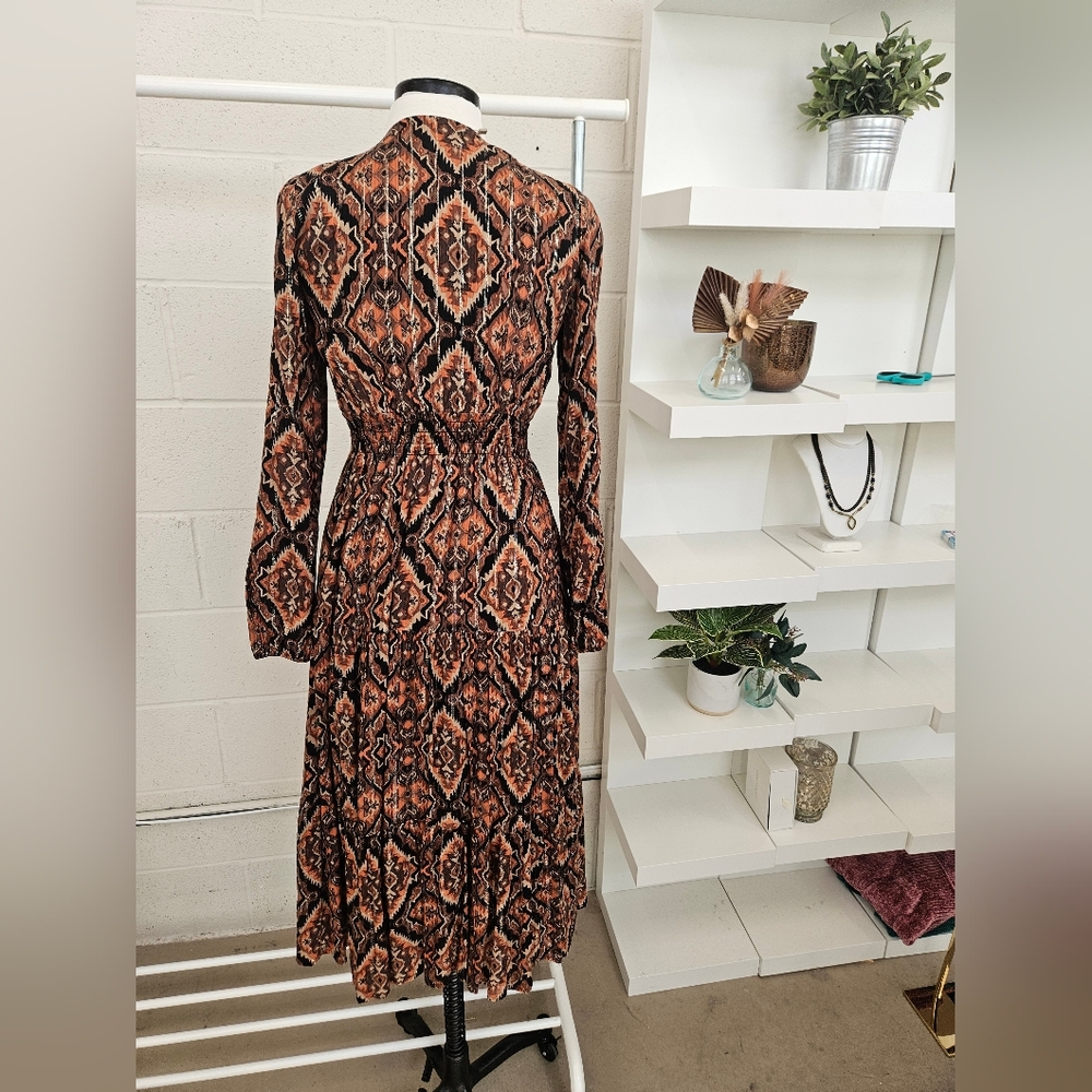 Ikat Dress With Metallic Thread - Picture 8 of 16